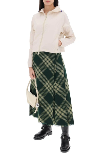 Shop Burberry Maxi Kilt With Check Pattern