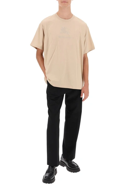 Shop Burberry Tempah T Shirt With Embroidered Ekd