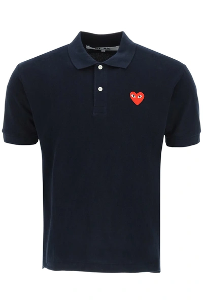 Shop Comme Des Garçons Play Comme Des Garcons Play Heart Polo Shirt