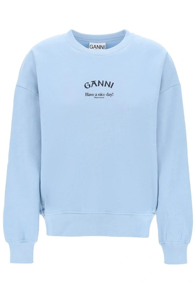 Shop Ganni Organic Cotton Insulated Sweatshirt For