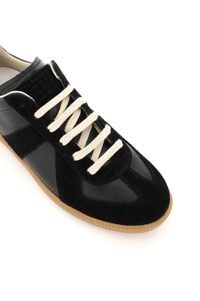 Shop Maison Margiela Leather Replica Sneakers