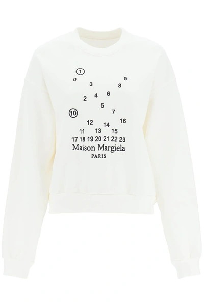 Shop Maison Margiela Logo Embroidery Sweatshirt