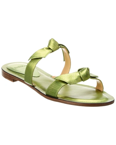 Shop Alexandre Birman Clarita Leather Sandal In Green