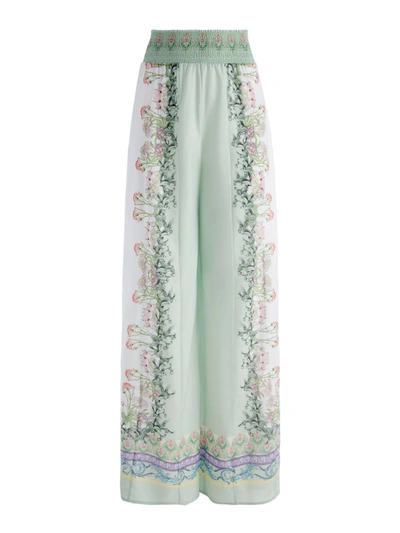 Shop Alice And Olivia Alabama Palazzo Pant In Floral Fest In Multi