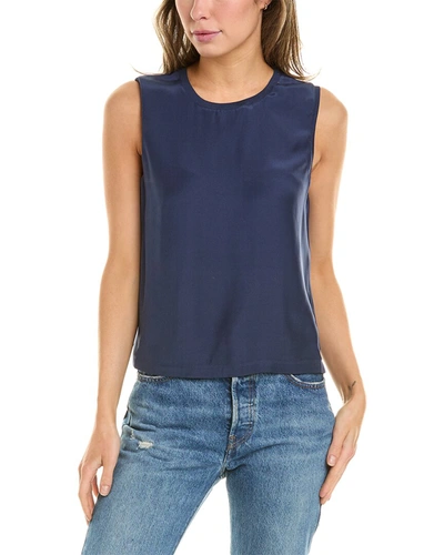 Shop Atm Anthony Thomas Melillo Silk Muscle Tank In Blue