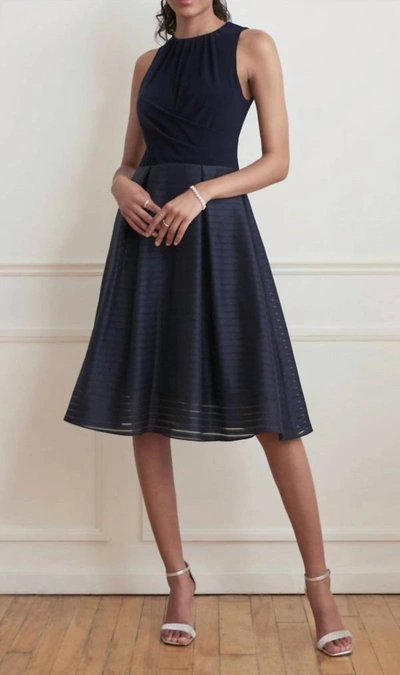 Shop Joseph Ribkoff Sleeveless Dress With Full Skirt In Midnight Blue
