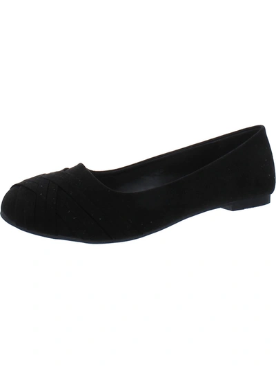 Shop Ataiwee Womens Faux Suede Slip On Ballet Flats In Black