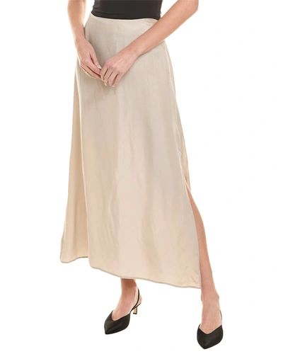 Shop Splendid Orla Satin Maxi Skirt In Brown
