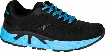 Xelero Ladies Genesis Ii Wide Sneakers In Black/arctic Blue In Multi