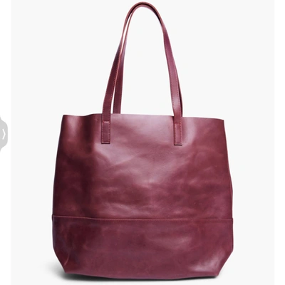 Shop Able Mamuye Classic Tote In Dark Cherry In Red