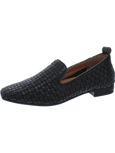 Shop Gentle Souls By Kenneth Cole Morgan Womens Leather Woven Loafers In Black