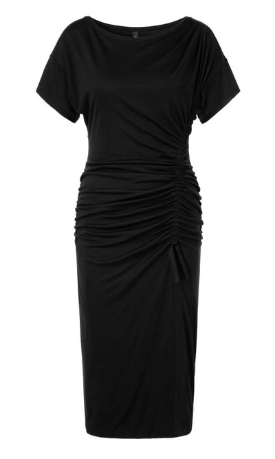Shop Marc Cain Short Sleeve Dress In Black