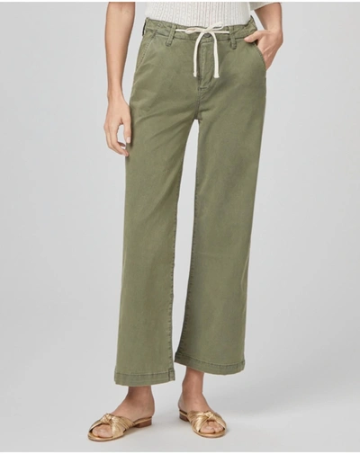 Shop Paige Carly Pant In Vintage Ivy Green