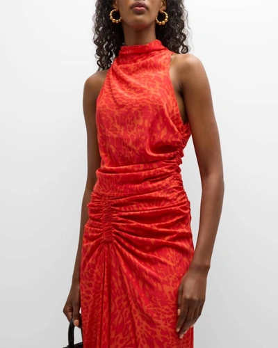 A.l.c Kora Top In Flame Vibrant Red In Multi