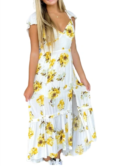 Shop Main Strip Feeling Like A Day Dream Maxi In Ivory Floral In Multi