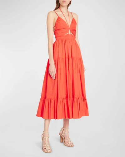 Shop Ulla Johnson Phoebe Dress In Coral In Pink