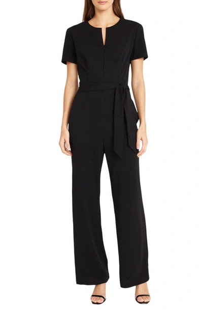Shop Donna Morgan For Maggy Flare Leg Jumpsuit In Black