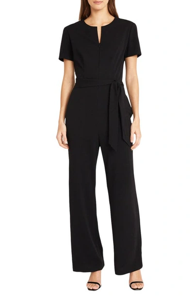 Donna Morgan Flare Leg Jumpsuit In Black