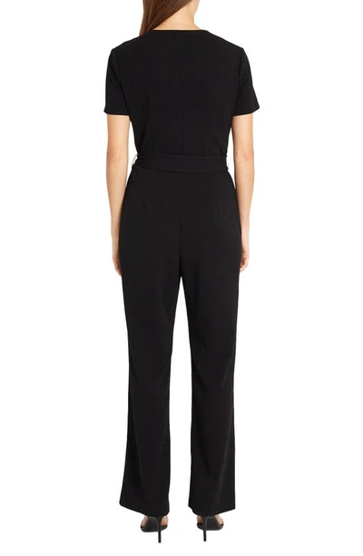 Shop Donna Morgan For Maggy Flare Leg Jumpsuit In Black