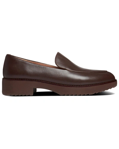 Shop Fitflop Talia Leather Loafer In Brown