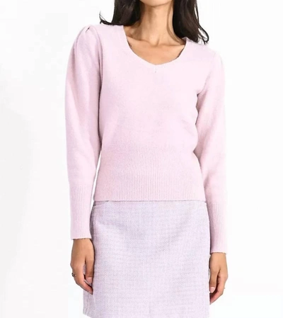 Shop Molly Bracken Balloon Sleeve Sweater In Light Pink