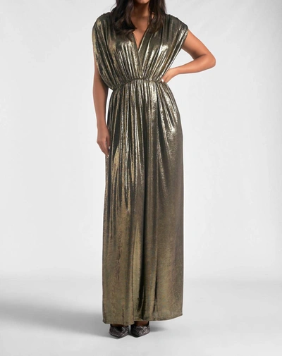Shop Elan Carlise Maxi Dress In Gold