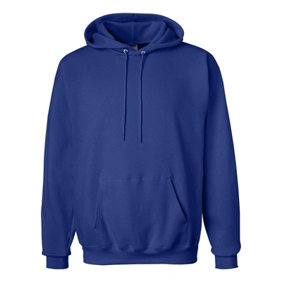 Shop Hanes Ultimate Cotton Hooded Sweatshirt In Blue