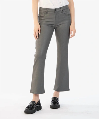 Shop Kut From The Kloth Kelsey Coated Fab Ab Ankle Flare Jean In Grey