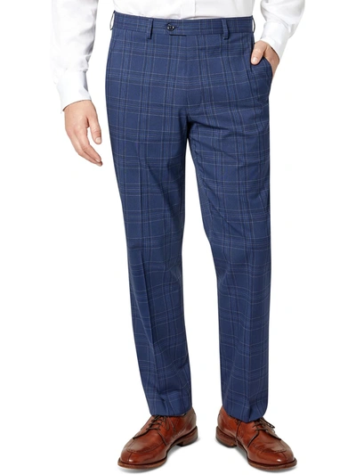 Shop Sean John Mens Classic Fit Pattern Suit Pants In Blue