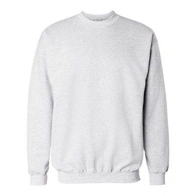 Shop Hanes Ultimate Cotton Crewneck Sweatshirt In Grey
