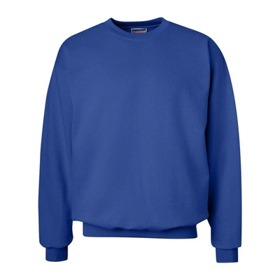 Hanes Ultimate Cotton Crewneck Sweatshirt In Blue