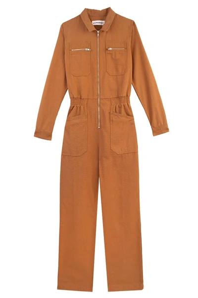 Shop Lf Markey Women's Danny Long Sleeve Boiler Suit In Walnut In Brown