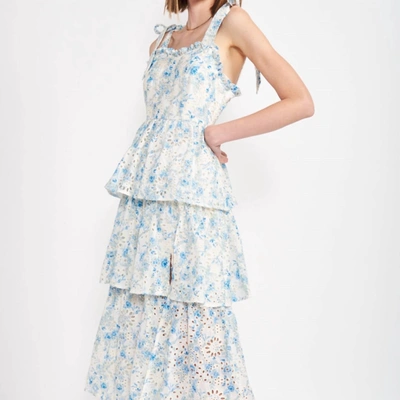 Shop En Saison Claire Midi Dress In Light Blue