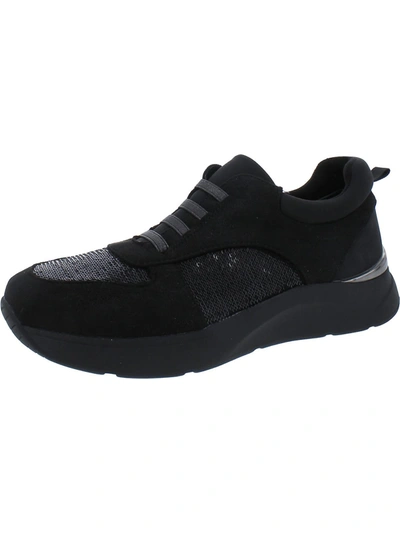 Shop Kenneth Cole Reaction Christal Womens Faux Suede Lifestyle Casual And Fashion Sneakers In Black