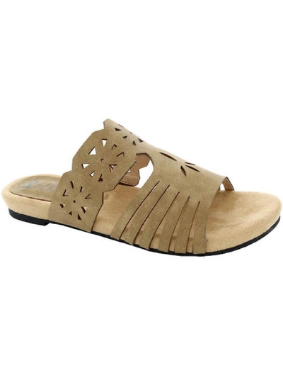Shop Bellini Nikole Womens Nubuck Cut-out Flat Sandals In Multi