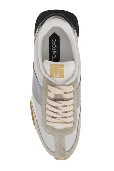 Shop Tom Ford Sneakers James In Lycra E Pelle Scamosciata