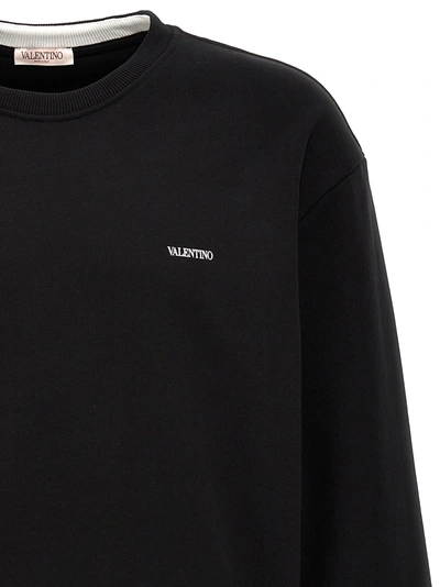 Shop Valentino Logo Print Sweatshirt Black