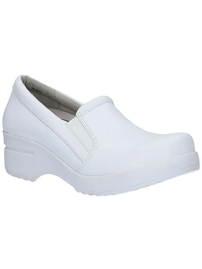 Shop Easy Works By Easy Street Laurie Womens Faux Leather Slip On Clogs In White