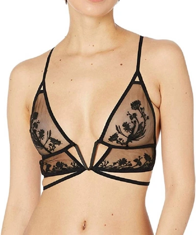 Shop Thistle And Spire Mulberry Keyhole Bralette 191235 In Black