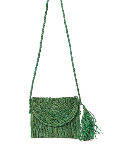 Shop Mar Y Sol Naomi Raffia Shoulder Bag In Green
