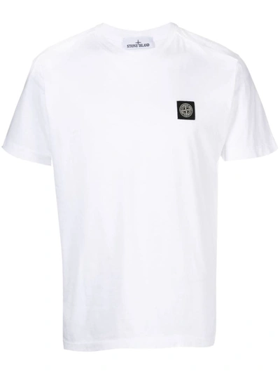Shop Stone Island T-shirt Patch Logo In White