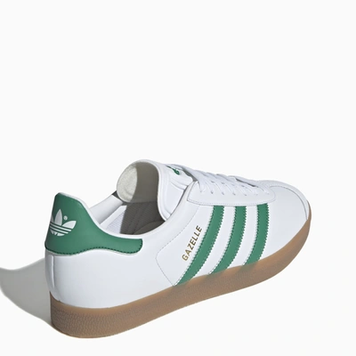 Shop Adidas Originals Gazelle White/green Sneakers