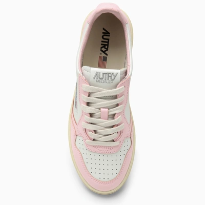 Shop Autry Medalist Leather White/blush Bride Sneaker