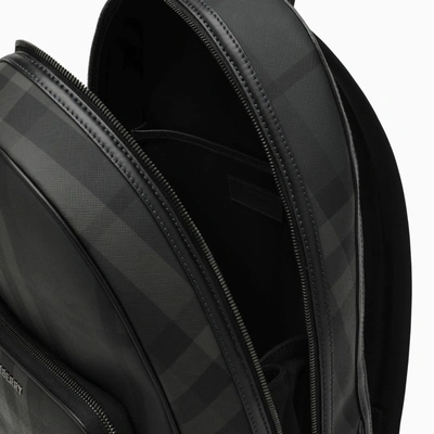 Shop Burberry Charcoal Grey Nylon Backpack Rocco