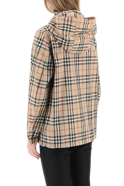 Shop Burberry Everton Tartan Windbreaker Jacket