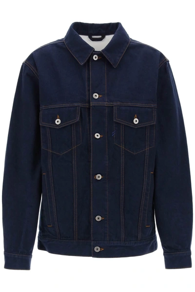 Shop Burberry Japanese Denim Jacket For Men/w