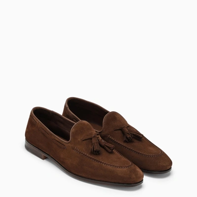 Shop Church's Brown Suede Loafer With Tassels