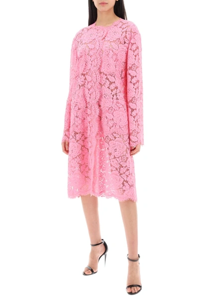 Shop Dolce & Gabbana Dust Coat In Floral Cordonnet Lace