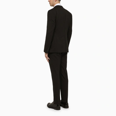 Shop Dolce & Gabbana Dolce&gabbana Black Wool Single Breasted Suit