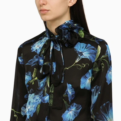 Shop Dolce & Gabbana Dolce&gabbana Silk Bellflower Print Shirt